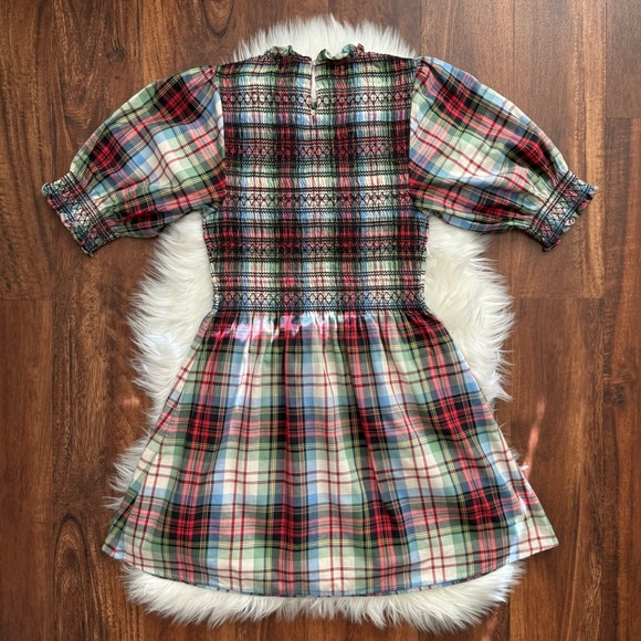 Hill House Vivi Mini Nap Dress in White Tartan Plaid Size M - Picture 4 of 7